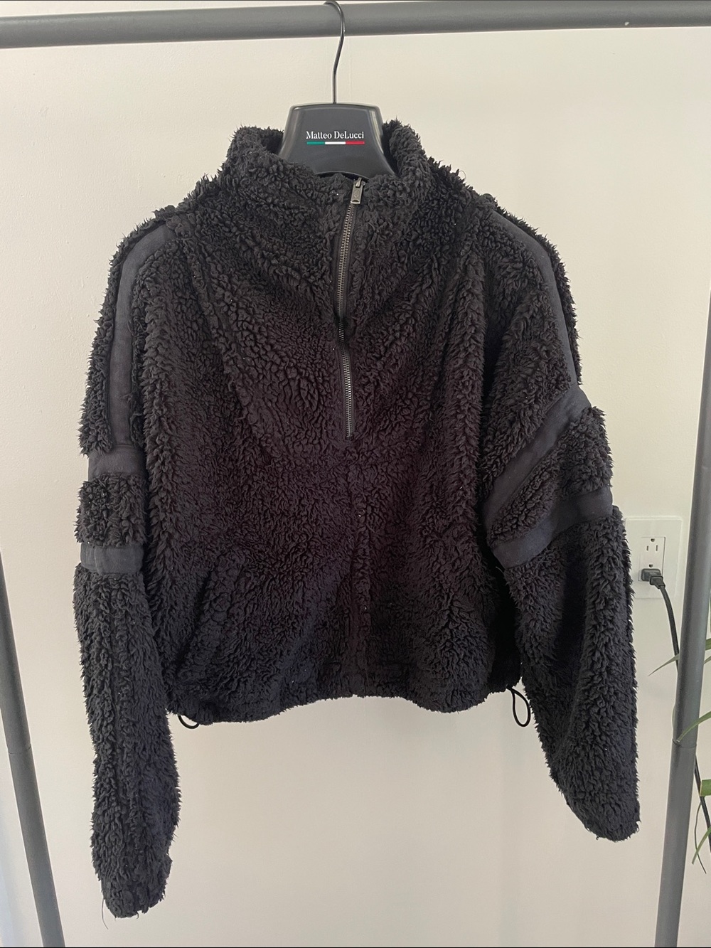 Free People / FP Movement: Black Teddy Sherpa Pull-Over Jacket